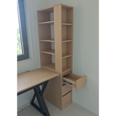 Kệ Sách Góc Tường Có Ngăn Kéo Tiết Kiệm Không Gian 30x60x180cm Yapi-674