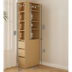 Kệ Sách Góc Tường Có Ngăn Kéo Tiết Kiệm Không Gian 30x60x180cm Yapi-674