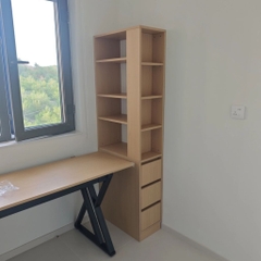 Kệ Sách Góc Tường Có Ngăn Kéo Tiết Kiệm Không Gian 30x60x180cm Yapi-674