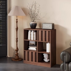 Kệ Sách Trang Trí Gỗ MDF Nhiều Ngăn Vân Gỗ Nổi 120x35x110cm Yapi-672