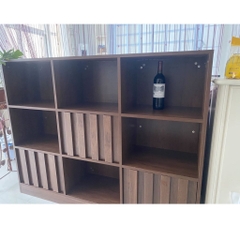Kệ Sách Trang Trí Gỗ MDF Nhiều Ngăn Vân Gỗ Nổi 120x35x110cm Yapi-672