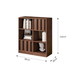 Kệ Sách Trang Trí Gỗ MDF Nhiều Ngăn Vân Gỗ Nổi 120x35x110cm Yapi-672