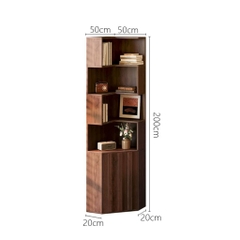 Kệ Sách Góc Chữ L Gỗ MDF Hiện Đại Cho Phòng Khách Phòng Ngủ 60x60x200cm Yapi-670