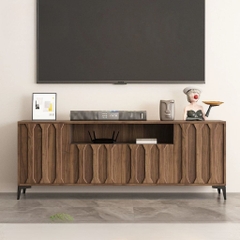 Kệ Tivi Phòng Khách Cánh Tủ Thanh Dọc Nổi 240x40x70cm Yapi-924