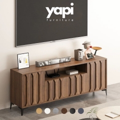 Kệ Tivi Phòng Khách Cánh Tủ Thanh Dọc Nổi 240x40x70cm Yapi-924