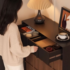 Tủ Giày Dép Gỗ Vân Gỗ Nổi Hiện Đại Nhiều Ngăn 160x39x110cm Yapi-336