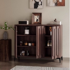 Tủ Trang Trí Vân Gỗ Nổi Hiện Đại Nhiều Ngăn Lưu Trữ 160x40x95cm Yapi-127