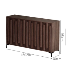 Tủ Trang Trí Vân Gỗ Nổi Hiện Đại Nhiều Ngăn Lưu Trữ 160x40x95cm Yapi-127