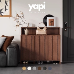 Tủ Giày Dép Cánh Vân Gỗ Dọc Hiện Đại 200x38x95cm Yapi-335