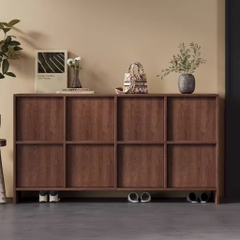 Tủ Giày Dép Gỗ Hiện Đại Nhiều Ngăn Thiết Kế Ô Vuông 160x40x95cm Yapi-334