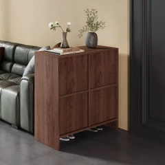 Tủ Giày Dép Gỗ Hiện Đại Nhiều Ngăn Thiết Kế Ô Vuông 160x40x95cm Yapi-334