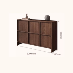 Tủ Giày Dép Gỗ Hiện Đại Nhiều Ngăn Thiết Kế Ô Vuông 160x40x95cm Yapi-334