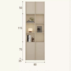 Kệ Sách Thanh Gỗ Dọc Nhiều Ngăn Hiện Đại  240x35x240cmYapi-673