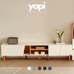 Tủ Kệ Tivi Gỗ Hiện Đại Cánh Mở Trang Trí Phòng Khách Tối Giản 180x36x42cm Yapi-925
