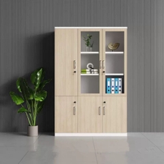 Tủ Tài Liệu Văn Phòng Cánh Kinh Nhiều Ngăn Hiện Đại 200x40x200cm Yapi-TTL001