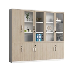 Tủ Tài Liệu Văn Phòng Cánh Kinh Nhiều Ngăn Hiện Đại 200x40x200cm Yapi-TTL001