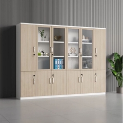 Tủ Tài Liệu Văn Phòng Cánh Kinh Nhiều Ngăn Hiện Đại 200x40x200cm Yapi-TTL001