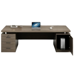 Bàn Làm Việc Lãnh Đạo Gỗ MDF Kèm Ngăn Kéo, Nội Thất Văn Phòng 180x80x75cm Yapi-BLD007