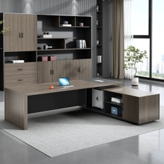 Bàn Làm Việc Lãnh Đạo Chữ L, Phối Màu Hiện Đại Cho Văn Phòng 180x160x75cm Yapi-BLD008