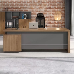 Bàn Làm Việc Lãnh Đạo Nội Thất Văn Phòng Hiện Đại 200x80x75cm Yapi-BLD010