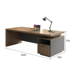 Bàn Làm Việc Lãnh Đạo Nội Thất Văn Phòng Hiện Đại 200x80x75cm Yapi-BLD010
