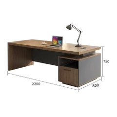 Bàn Làm Việc Lãnh Đạo Nội Thất Văn Phòng Hiện Đại 200x80x75cm Yapi-BLD010