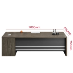 Bàn Làm Việc Lãnh Đạo Hiện Đại Màu Xám, Kèm Tủ Phụ 200x80x75cm Yapi-BLD013