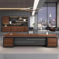 Bàn Làm Việc Lãnh Đạo Hiện Đại Chữ L Cho Văn Phòng 200x160x75cm Yapi-BLD014