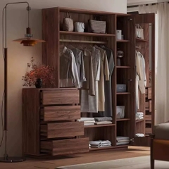 Tủ Quần Áo Hệ Mở Đa Năng Tích Hợp Tab Ngăn Kéo 140x50x180cm Yapi-266