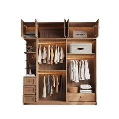 Tủ Quần Áo Cửa Lùa Cánh Mây Đơn Giản Phòng Ngủ 240x60x248cm Yapi-271
