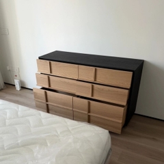 Bàn Trang Điểm Chữ L Gỗ MDF Phong Cách Hiện Đại Tích Hợp Tủ Ngăn Kéo 120x40x75cm Yapi-809