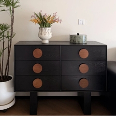 Tủ Đựng Đồ Trang Trí Ngăn Kéo Tay Nắm Tròn Hiện Đại 180x40x90cm Yapi-129