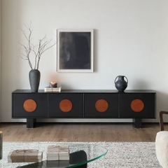 Kệ Tivi Trang Trí Phòng Khách 4 Ngăn Kéo Kèm Tay Nắm Tròn Hiện Đại 220x40x55cm Yapi-926