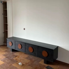 Kệ Tivi Trang Trí Phòng Khách 4 Ngăn Kéo Kèm Tay Nắm Tròn Hiện Đại 220x40x55cm Yapi-926