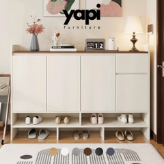 Tủ Giày Dép Kèm Ngăn Kéo Phối Màu Hiện Đại Cho Căn Hộ 160x36x110cm, Yapi-339