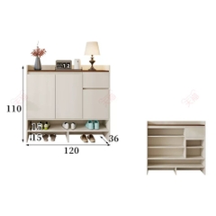 Tủ Giày Dép Kèm Ngăn Kéo Phối Màu Hiện Đại Cho Căn Hộ 160x36x110cm, Yapi-339