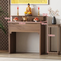 Tủ Thờ Kèm Ngăn Kéo Tối Giản Nhỏ Gọn Cho Căn Hộ 108x60x108cm, Yapi-1210