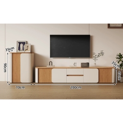 Kệ Tivi Bo Cong Cho Phòng Khách Hiện Đại 200x35x45cm Yapi-927