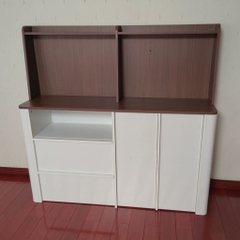 Tủ Đựng Đồ Phòng Bếp Kèm Ngăn Kéo Góc Bo Cong 160x40x150cm Yapi-TB006
