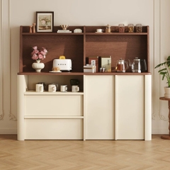 Tủ Đựng Đồ Phòng Bếp Kèm Ngăn Kéo Góc Bo Cong 160x40x150cm Yapi-TB006