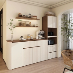 Tủ Bếp Kèm Ngăn Kéo Kết Hợp Tủ Trang Trí Hiện Đại 229x42x200cm Yapi-TB007