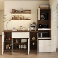 Tủ Bếp Kèm Ngăn Kéo Kết Hợp Tủ Trang Trí Hiện Đại 229x42x200cm Yapi-TB007