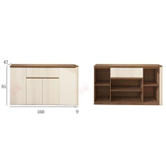 Tủ Bếp Kèm Ngăn Kéo Kết Hợp Tủ Trang Trí Hiện Đại 229x42x200cm Yapi-TB007