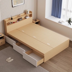 Giường Ngủ 3 Ngăn Kéo Kèm Đầu Giường Đa Năng 1m8x2m Yapi-553