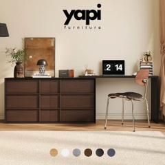 Bàn Trang Điểm Chữ L Kèm Tủ Ngăn Kéo Gỗ 160x40x75cm Yapi-813