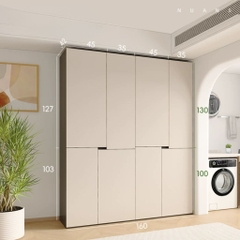 Tủ Lưu Trữ Đa Năng Cho Phòng Giặt, Phòng Bếp, Thiết Kế Tối Giản 120x42x230cm Yapi-131