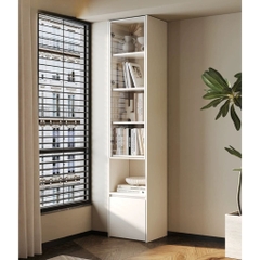 Kệ Sách Cánh Kính Viền Khung Nhôm Thiết Kế Hiện Đại 80x35x230cm Yapi-677