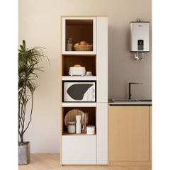 Kệ Tủ Bếp Đa Năng Cánh Kính Để Lò Vi Sóng Hiện Đại 70x40x200cm Yapi-132