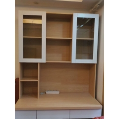 Bàn Làm Việc Ngăn Kéo Kèm Kệ Sách Cánh Kính 160x60x200cm Yapi-430