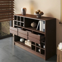 Kệ Trang Trí Nhiều Ô Kèm Ngăn Kéo Đa Năng 120x40x90cm Yapi-135